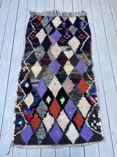 Vtg purple rug moroccan - purple,