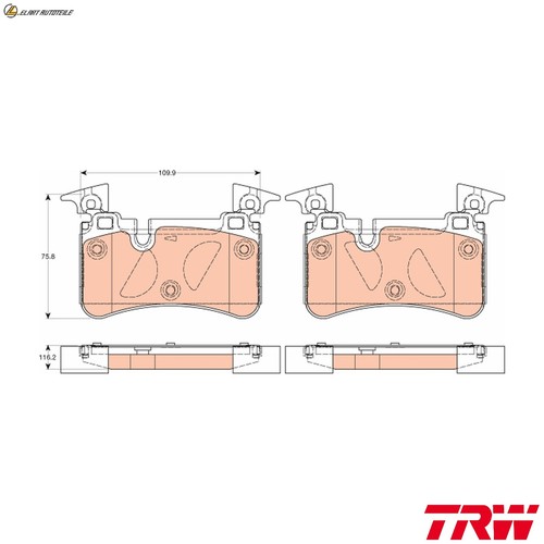 Brake pad set disc - brake,