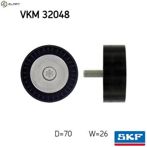 Deflectionguide pulley vribbed - deflectionguide,