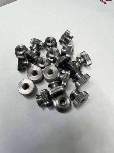 Knurled thumb nut - knurled, steel
