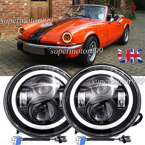 Pair inch led headlights - pair, 7"