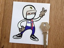 VESPA Jet Helmet Rider 2 fingered salute STICKER Scooter Piaggio GT GS GL LX SS