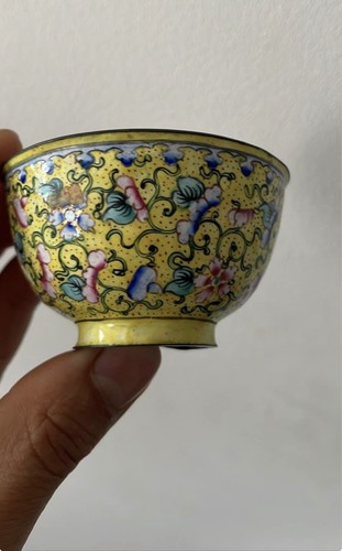 Chinese cloisonné enamel bowl - chinese,