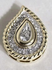 14ct yellow teardrop - yellow, pendant