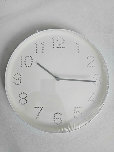 Ikea wall clock white round - wall,