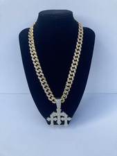 Iced Out Stacked Cross Pendant