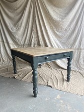 An Antique Victorian Pine Scrub Top Kitchen Table With Drawer