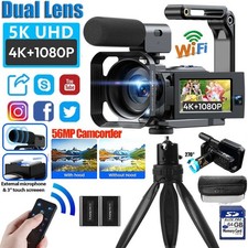 5K Dual Lens Camcorder 56MP
