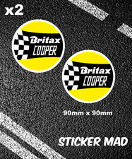 BRITAX MINI COOPER CLASSIC RALLY STICKERS Gloss Vinyl ( High Quality ) AUSTIN 