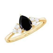 1 CT Pear Shaped Created Black
