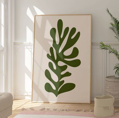 Henri matisse green floral cut - green,