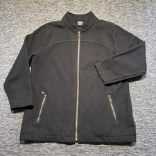 Swanndri Jacket Mens Large Black Falcon New Zealand Wool Full Zip Flexiwool