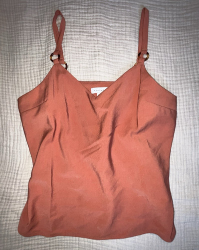 Topshop burnt orange neck - orange, v-neck