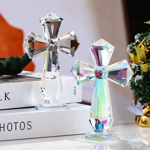 Crystal cross statue for - crystal,
