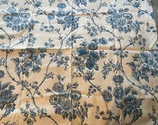 Jonelle 1978 ‘ Pimpernel’ Indigo Blue Pantry White Floral Cotton Satin 60x50cm