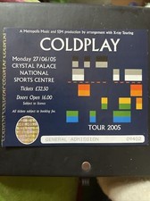 Coldplay Ticket Crystal Palace