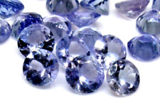 8pcs Natural Tanzanite Gemstones 2.3-2.5 mm, Round Cut  Violet Blue Tanzanite