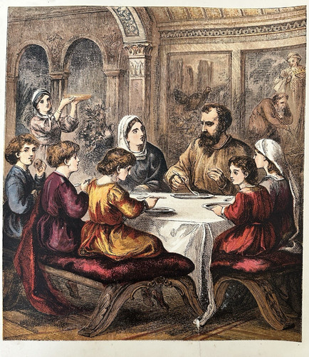 Antique print 1872 victorian - antique,
