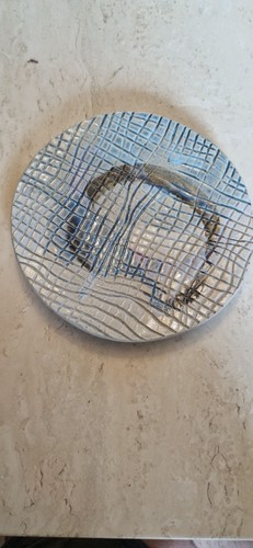 Studio pottery painted - pottery, plate