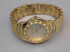 Gianni Ricci GR19 Gold-Plated Watch with Diamante Bezel - Working Used Condition