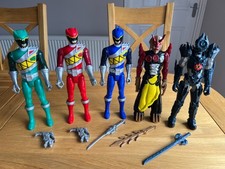 Power Rangers Bundle 5 xDino Charge 30cm Figures all 100% complete with weapons