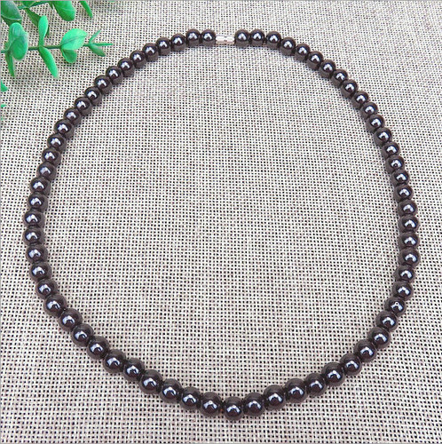 Magnetic beads black hematite - beads,