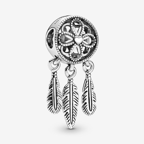 Rose gold silver plate - silver, charms