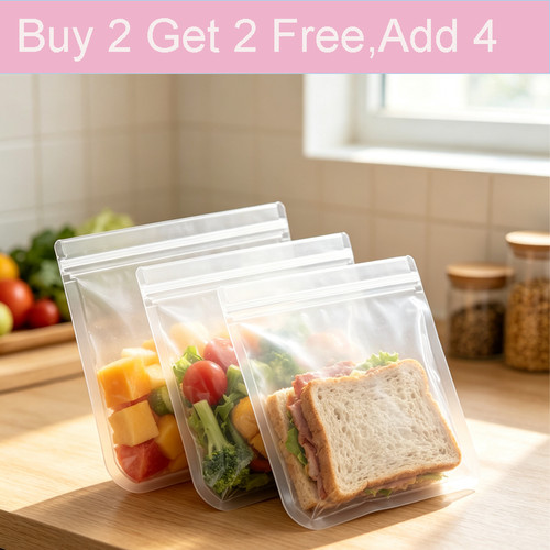 Reusable silicone food storage - silicone,
