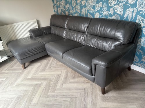 Dfs brown corner - brown, settee