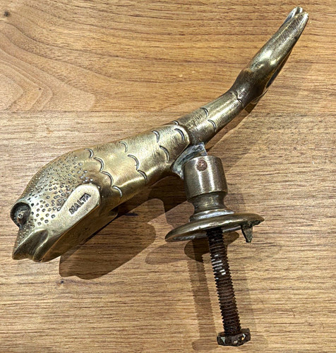 Antique brass fish door - brass,