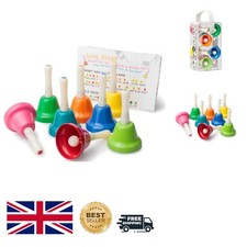 Brightly Coloured 8 Hand Bells