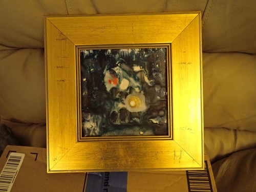 Sea shell night - shell, encaustic