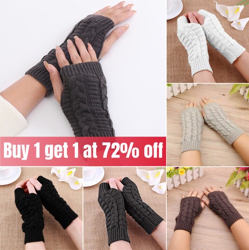 Fingerless gloves knitted - fingerless, half