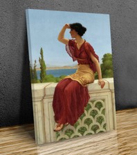 The Signal  John William Godward mounted canvas print ready to hang