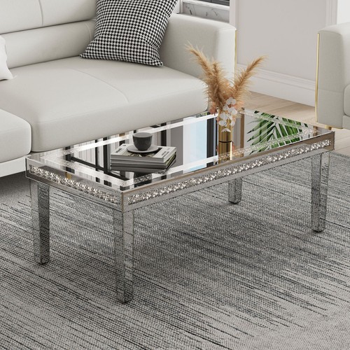 Large silver mirrored - large,