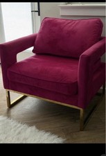 Modern Velvet Accent Chair –