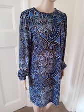 Next Blue Paisley Print Long