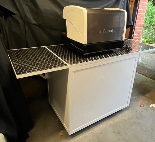 Mobile coffee cart pop - cart,, up