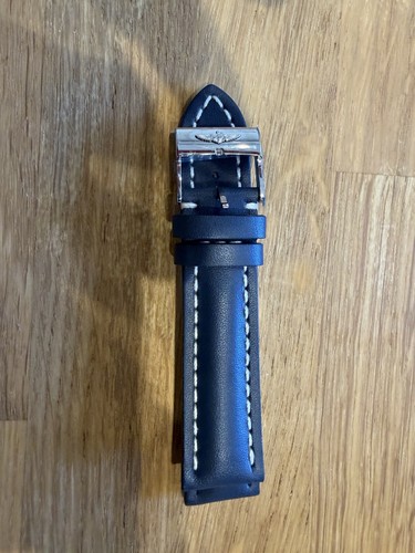 Breitling blue leather - leather, strap