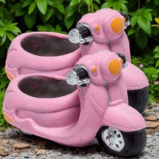 Novelty Pink Scooter Plant Pot