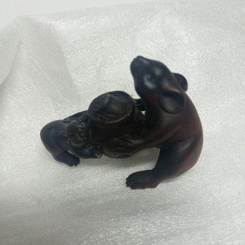 Netsuke japanese wooden - wooden, mouse