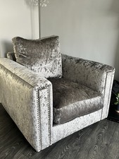 Crushed Velvet Armchair (DFS)