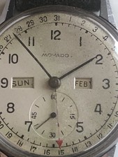 Early Rare Movado Triple Date