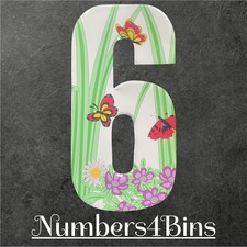 1x WHEELIE BIN STICKER NUMBER