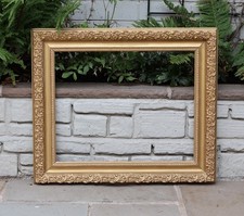Antique Vintage Ornate Gold Gilt Picture Frame For Painting Size 20” X 16”