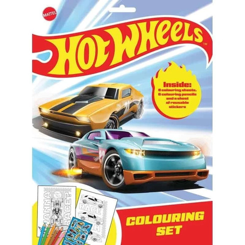 Hot wheels colouring set - hot,