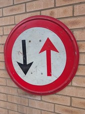 Genuine Street Sign Road Two Way Traffic European 