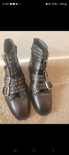 Topshop women black leather - topshop,