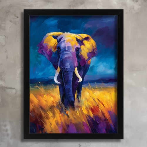 African elephant wall - african,