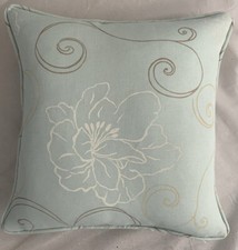 A 16 Inch cushion cover in Laura Ashley Shoreham Duck egg Fabric